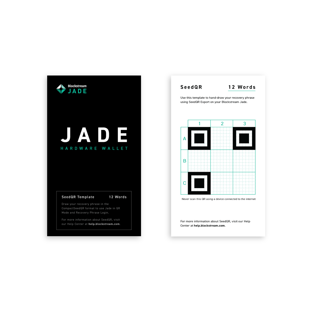 SeedQR Template Pack Blockstream