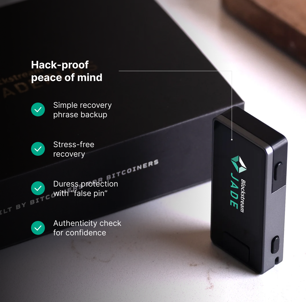 Blockstream Jade Plus Hardware Wallet - Ultimate Bitcoin Storage