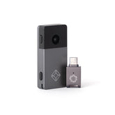 Blockstream Jade Plus Bitcoin hardware wallet with USB-C adapter for air-gapped upgrades and featuring QR-signing camera 